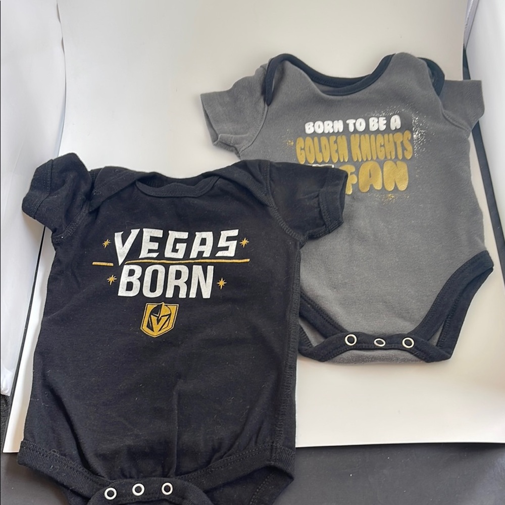 Vegas Golden Knights Hockey Set of 2 Onsies Baby